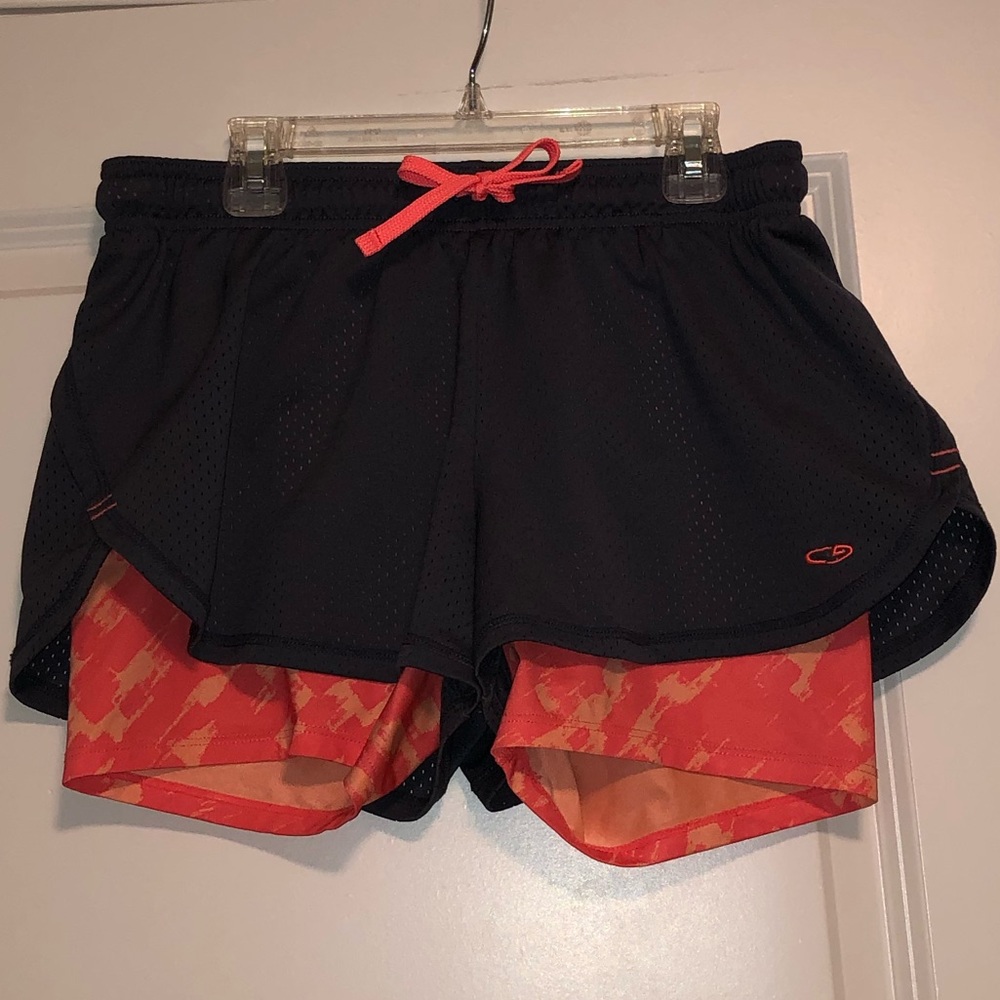 Grey and Pink Athletic Shorts